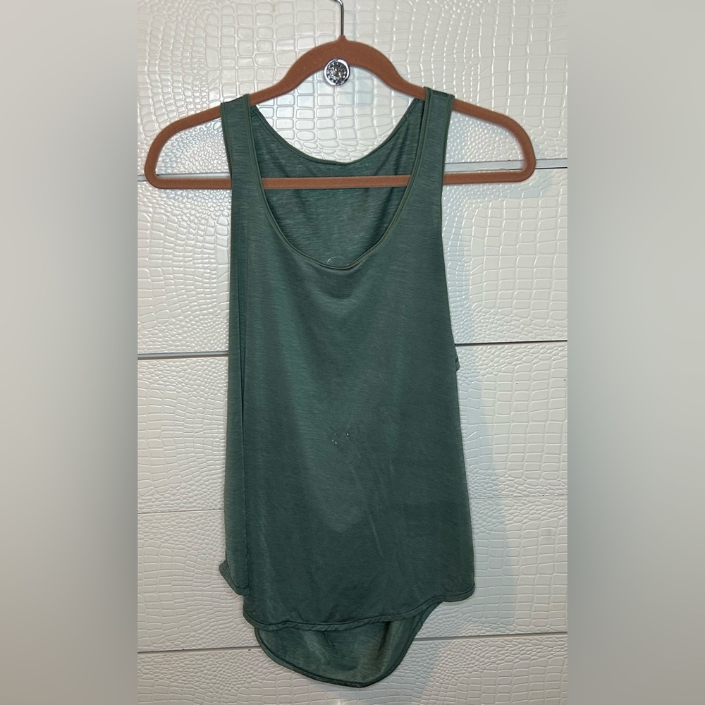Lululemon Light Green Open Back Tank Top